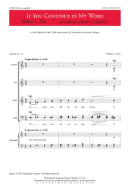 If You Continue in My Word SATB choral sheet music cover Thumbnail